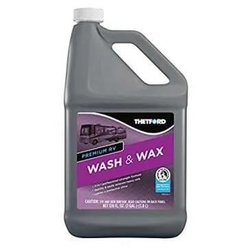 Thetford Premium RV Wash and Wax - Ultimate 2-in-1 Cleaning Solution for RVs, Boats, and More