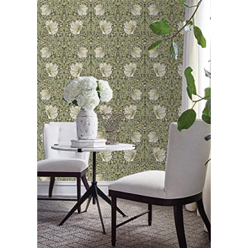 Peel and Stick Vintage Floral Wallpaper by HAOKHOME