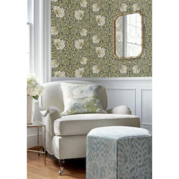 Peel and Stick Vintage Floral Wallpaper by HAOKHOME
