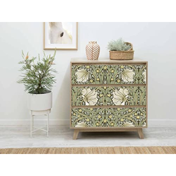 Peel and Stick Vintage Floral Wallpaper by HAOKHOME