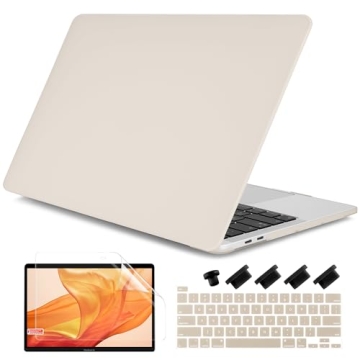 DONGKE MacBook Pro 13 Inch Case Cream Matte with Keyboard Cover