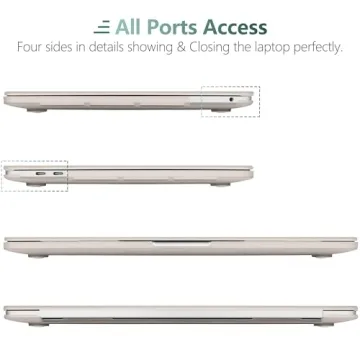 DONGKE MacBook Pro 13 Inch Case Cream Matte with Keyboard Cover