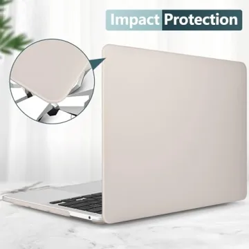 DONGKE MacBook Pro 13 Inch Case Cream Matte with Keyboard Cover