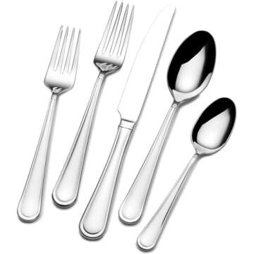 Mikasa Virtuoso 20 Piece Stainless Steel Flatware Set, Service For 4
