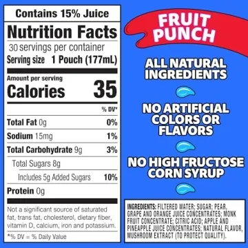 Capri Sun Fruit Punch 30 Pack Refreshing Juices