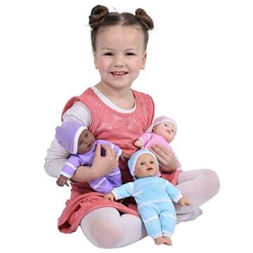 The New York Doll Collection 11 inch Soft Body Baby Doll in Gift Box - 11" Baby Doll Toy for Kids, Boys, Girls and Toddlers - Baby Doll Pacifier Accessory Included