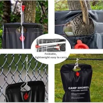 Portable Solar Shower Bag for Camping and Beach Use
