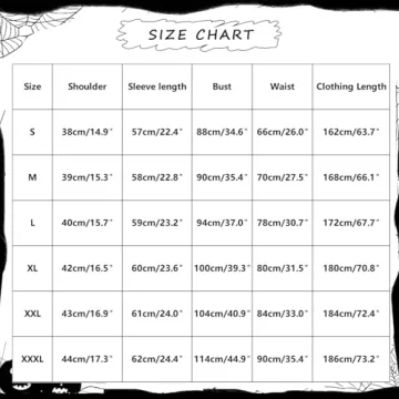 Gothic Halloween Costume Set for Adults - 5pcs Mosong