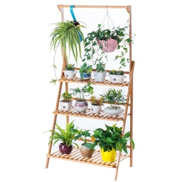 COPREE Bamboo Hanging Plant Stand - Elegant & Functional