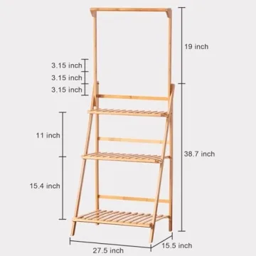 COPREE Bamboo Hanging Plant Stand - Elegant & Functional