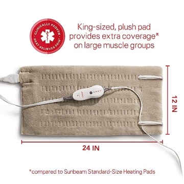 Sunbeam Premium Heating Pad for Efficient Muscle Relief