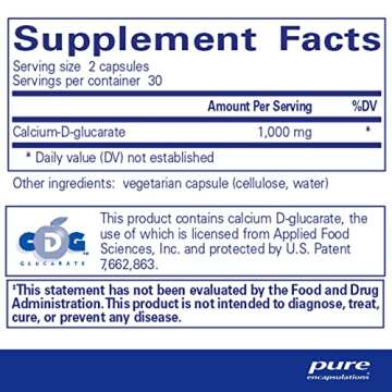 Pure Encapsulations Calcium-D-Glucarate | Supplement to Support Cellular Health in The Liver, Lungs,...