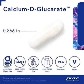 Pure Encapsulations Calcium-D-Glucarate | Supplement to Support Cellular Health in The Liver, Lungs, Breast, and Colon* | 60 Capsules