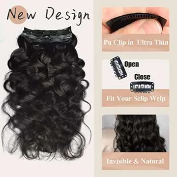 Body Wave Clip In Extensions 100% Virgin Human Hair 22 Inch