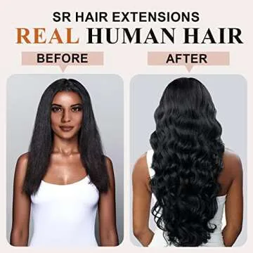 Body Wave Clip In Extensions 100% Virgin Human Hair 22 Inch