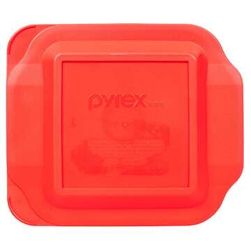 Pyrex 8 Inch Baking Dish, Red, 8-inches Square
