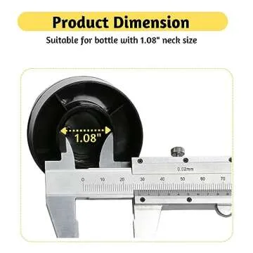 Bottle Emptying Cap for 1.08" Neck Size Effortlessly Empty Shampoos and Lotion Bottles, 28/410 Flip-Top Dispensing Caps Compatible with Cetaphil, Aveeno, CeraVe - 3 Pack