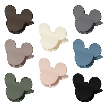 8 Pcs Hair Claw Clips Small Mouse Ear Hair Clips Matte 2.5'' Non-Slip Jaw Clips for Thin and Medium ...