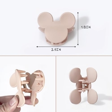 8 Pcs Mickey Mouse Ear Hair Claw Clips for Women