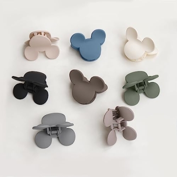 8 Pcs Mickey Mouse Ear Hair Claw Clips for Women