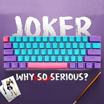 Vibrant GTSP 61 Keycaps for Mechanical Keyboards