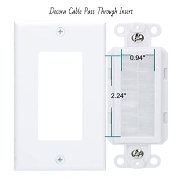 Wi4You Brush Wall Plate for Low Voltage Cable Management
