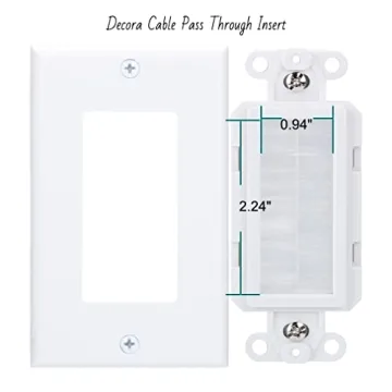 Wi4You Brush Wall Plate for Low Voltage Cable Management