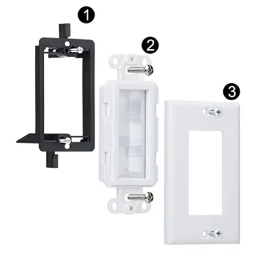 Wi4You Brush Wall Plate for Low Voltage Cable Management