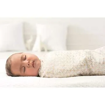 aden + anais Gold Deco Swaddle Blankets 3-Pack for Babies