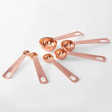 Copper Plated Measuring Spoon Set for Kitchen Cooking