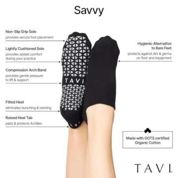 TAVI NOIR Women’s Savvy Non-Slip Socks in Haze