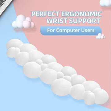 Gaming Keyboard Wrist Rest Pad,Memory Foam Keyboard Palm Rest, Ergonomic Hand Rest for Computer Keyb...