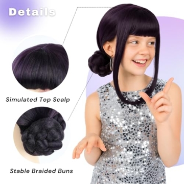 Stylish Morvally Short Black Purple Cosplay Wig