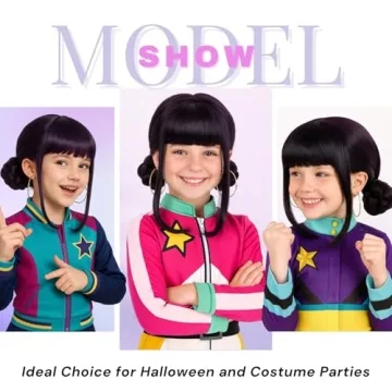 Stylish Morvally Short Black Purple Cosplay Wig