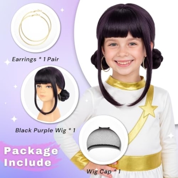 Stylish Morvally Short Black Purple Cosplay Wig