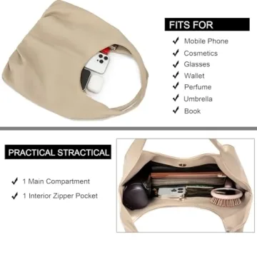 NIUEIMEE ZHOU Vegan Leather Hobo Handbags for Women