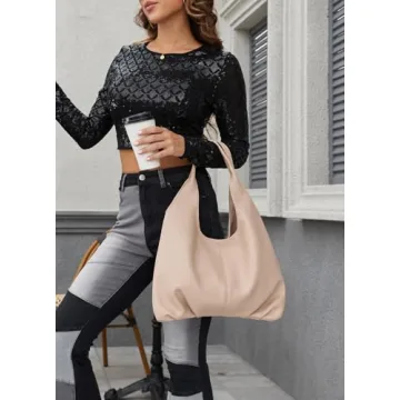 NIUEIMEE ZHOU Vegan Leather Hobo Handbags for Women