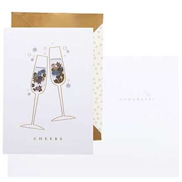 C.R. Gibson Handmade Engagement and Wedding Cards, Assorted 3pc, 5'' x 7''