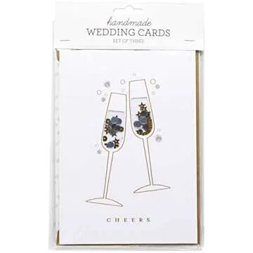 C.R. Gibson Handmade Engagement & Wedding Cards 3pc Set