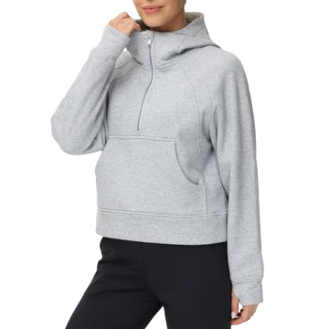 Stylish Half Zip Fleece Hoodie for Women