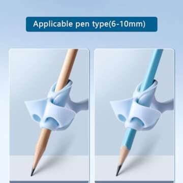 Artilife 4 Pieces Pencil Grips Trainer for Both Left-Handed and Right-Handed, Kids Handwriting Aid Correction Tool for Preschool Homeschool Kindergarten Classroom