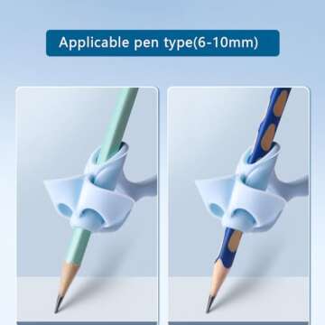 Artilife 4 Pieces Pencil Grips Trainer for Both Left-Handed and Right-Handed, Kids Handwriting Aid Correction Tool for Preschool Homeschool Kindergarten Classroom