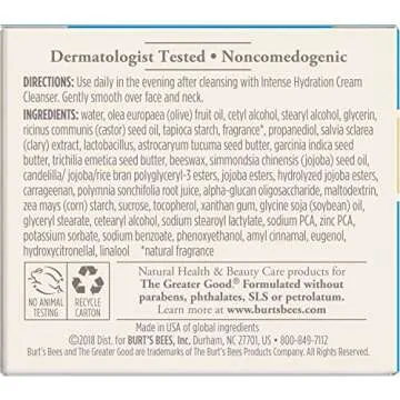 Burt's Bees Intense Hydration Night Cream for Ultimate Moisture