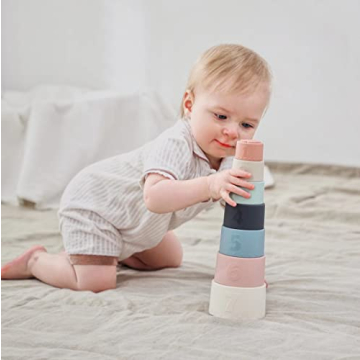 Moonkie Stacking Cups Toy for 6+ Months Fun Learning