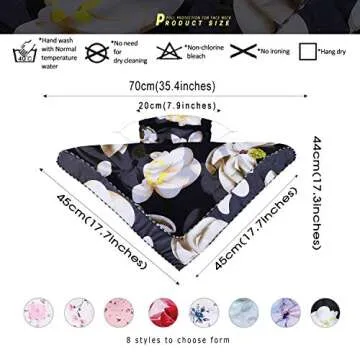 Finrezio 8Pcs UV Neck Gaiters for Women Silk Face Covers Bandanas Chiffon Floral Scarf Sun Protection Balaclavas Face Head Wrap Headwear Neck Covers Lightweight for Outdoor Sports