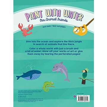 Paint with Water Book for Toddlers Ages 2-4: Our Animal Friends in the Sea and Jungle