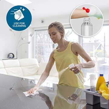 Hair Spray Misting Bottle - Ultra Fine Continuous Mist Sprayer For Hairstyling, Cleaning, Plants & Skin Care - By Beautify Beauties - Clear (Classic Edition) (10 Ounce 1 Pack)