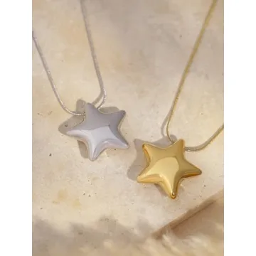 Sarina Y2K Gold-tone Star Necklace Perfect for Any Occasion