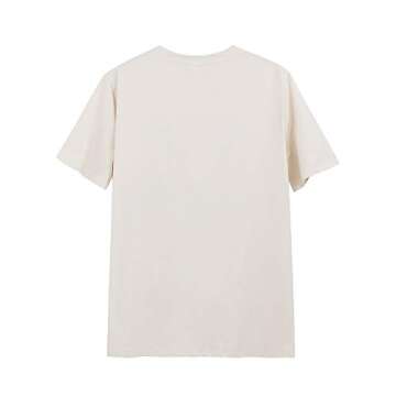 R.Vivimos Women's Summer Short Sleeve Fashion Pattern Print Casual Loose T-Shirt Top (Small, Beige)