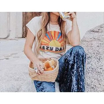 R.Vivimos Women's Casual Graphic Print Loose T-Shirt